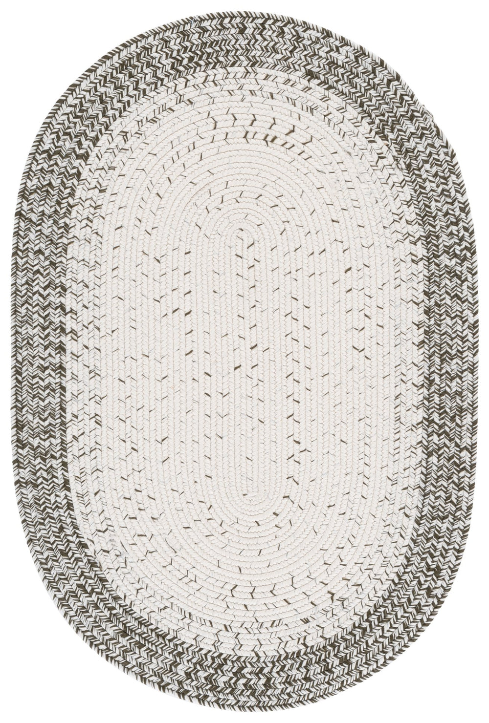 Safavieh Braided Low-Profile Handwoven Rug In Ivory & Grey — Durable Polypropylene, Indoor/Outdoor Elegance 6'-0" x 9'-0" BRA283A-6