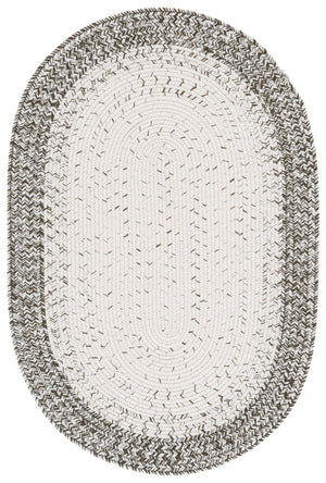Safavieh Braided Low-Profile Handwoven Rug In Ivory & Grey — Durable Polypropylene, Indoor/Outdoor Elegance 6'-0" x 9'-0" BRA283A-6