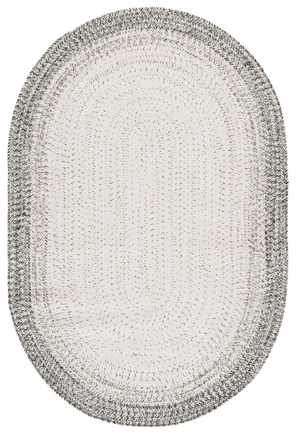 Safavieh Braided Low-Profile Handwoven Rug In Ivory & Grey — Durable Polypropylene, Indoor/Outdoor Elegance 6'-0" x 9'-0" BRA283A-6
