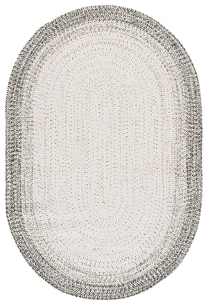 Safavieh Braided Low-Profile Handwoven Rug In Ivory & Grey — Durable Polypropylene, Indoor/Outdoor Elegance 6'-0" x 9'-0" BRA283A-6