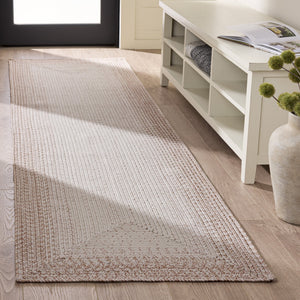 Safavieh Braided Handwoven Ivory Beige Area Rug — Low‑Profile, Washable Polypropylene, Coastal To Contemporary Style 4'-0" x 6'-0" BRA283B-4