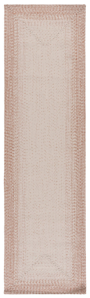 Safavieh Braided Hand‑Woven Ivory Beige Runner Rug, Low-Profile Polypropylene For Hallways, Coastal Chic 2'-3" x 8'-0" BRA283B-28