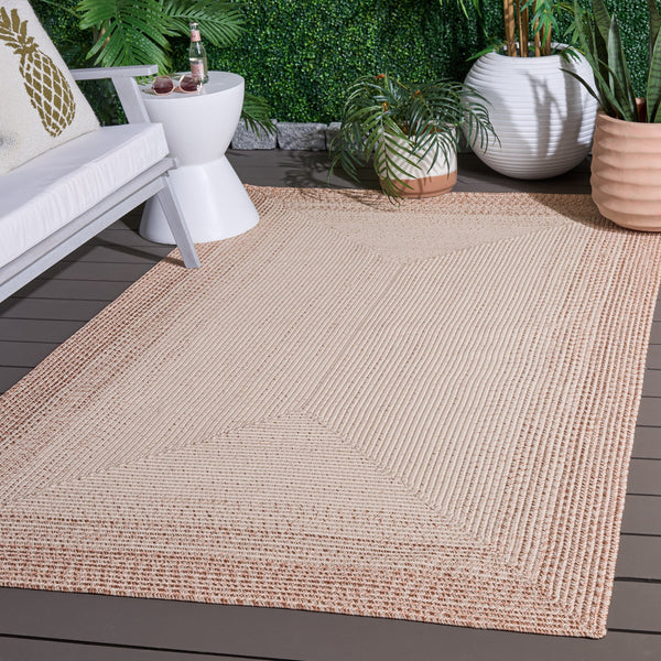 Safavieh Braided Handwoven Ivory Beige Area Rug — Low‑Profile, Washable Polypropylene, Coastal To Contemporary Style 4'-0" x 6'-0" BRA283B-4