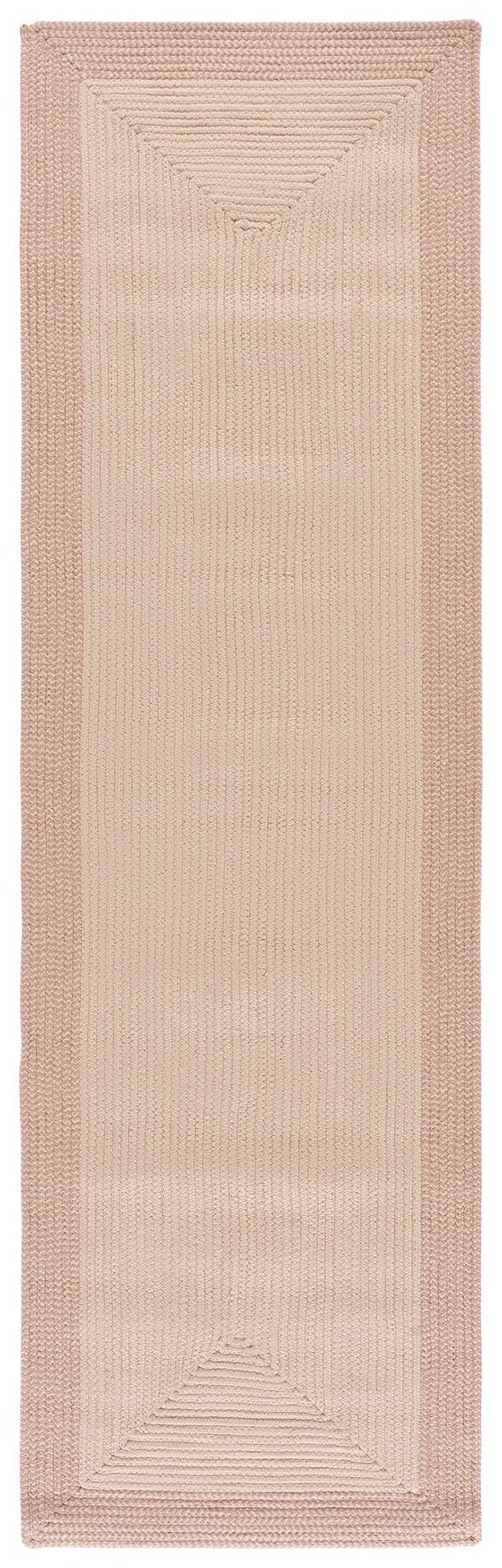 Safavieh Braided Ivory Peach Indoor/Outdoor Area Rug – Low-Profile, Stain-Resistant Polypropylene For High-Traffic Spaces 4'-0" x 6'-0" BRA284P-4