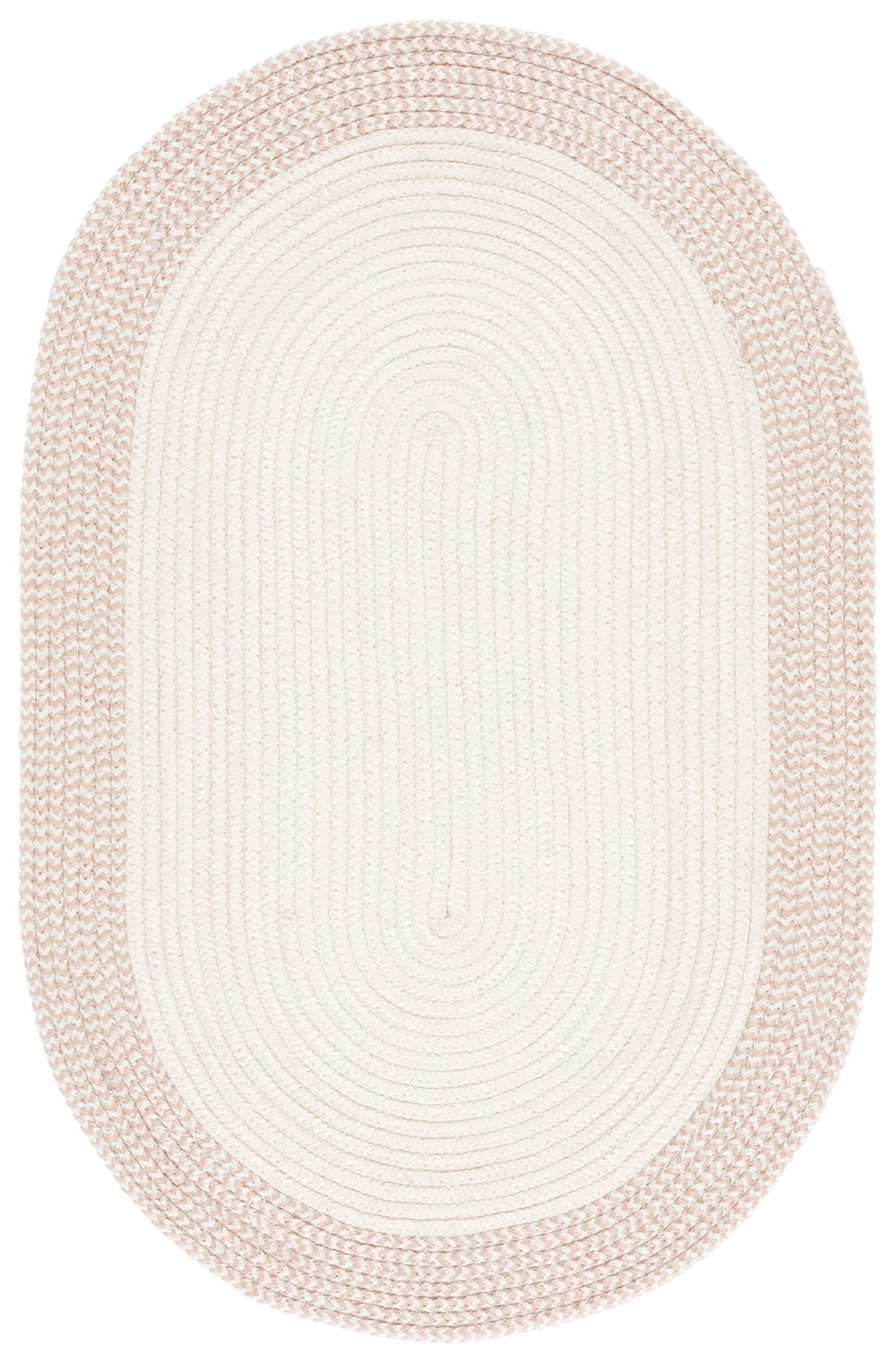 Safavieh Braided Ivory Peach Indoor-Outdoor Area Rug — Low-Profile 1/4" Pile, Durable Polypropylene, Washable 94 8'-0" x 10'-0" BRA284P-8