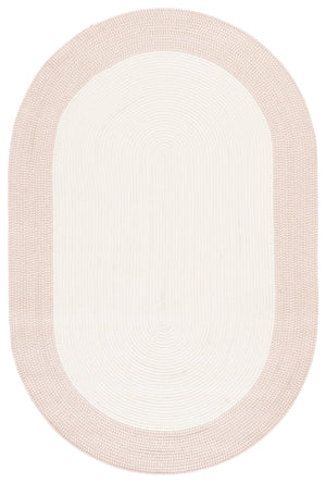 Safavieh Braided Ivory Peach Indoor-Outdoor Area Rug — Low-Profile 1/4" Pile, Durable Polypropylene, Washable 94 8'-0" x 10'-0" BRA284P-8