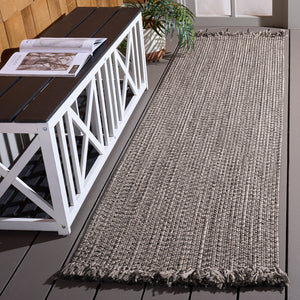 Safavieh Braided Grey Ivory Runner Rug — Low-Profile Washable Polypropylene, Durable Coastal To Classic Style 2'-3" x 8'-0" BRA301F-28