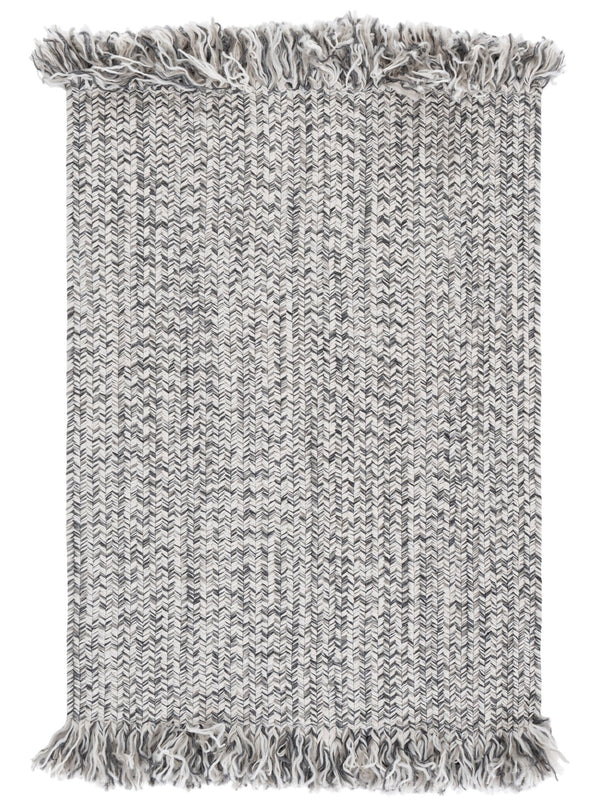 Safavieh Braided Low-Profile Grey And Ivory Rug — Hand-Woven Polypropylene, Washable, Durable Coastal Chic DéCor (5' X 8') 6'-0" x 9'-0" BRA301F-6