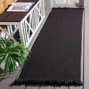 Safavieh Braided Charcoal Low-Profile 5X8 Indoor-Outdoor Rug — Handwoven Polypropylene, Washable, Durable 6'-0" x 9'-0" BRA301H-6