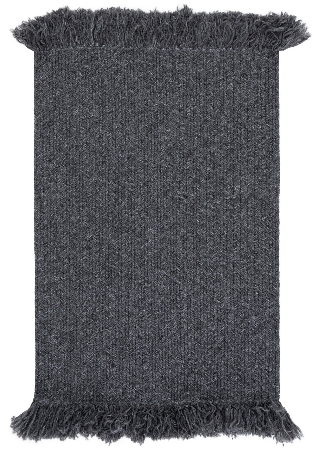 Safavieh Braided Charcoal Hand-Woven Area Rug 8X10 Durable Polypropylene Low-Profile Washable Rug For Indoors And Outdoors 9'-0" x 12'-0" BRA301H-9