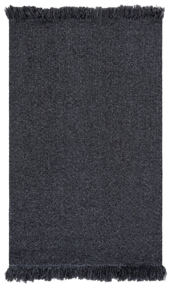 Safavieh Braided Charcoal Low-Profile 5X8 Indoor-Outdoor Rug — Handwoven Polypropylene, Washable, Durable 6'-0" x 9'-0" BRA301H-6