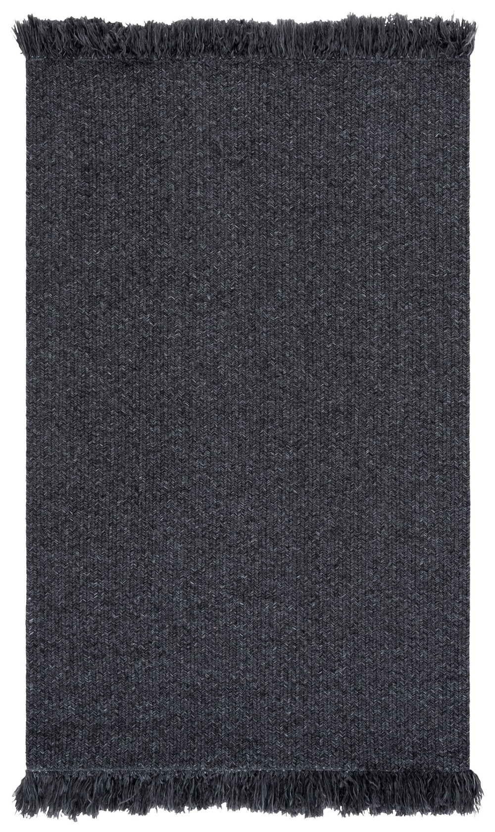 Safavieh Braided Charcoal Hand-Woven Area Rug 8X10 Durable Polypropylene Low-Profile Washable Rug For Indoors And Outdoors 9'-0" x 12'-0" BRA301H-9