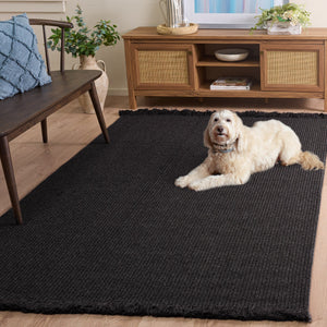 Safavieh Braided Charcoal Low-Profile 5X8 Indoor-Outdoor Rug — Handwoven Polypropylene, Washable, Durable 6'-0" x 9'-0" BRA301H-6