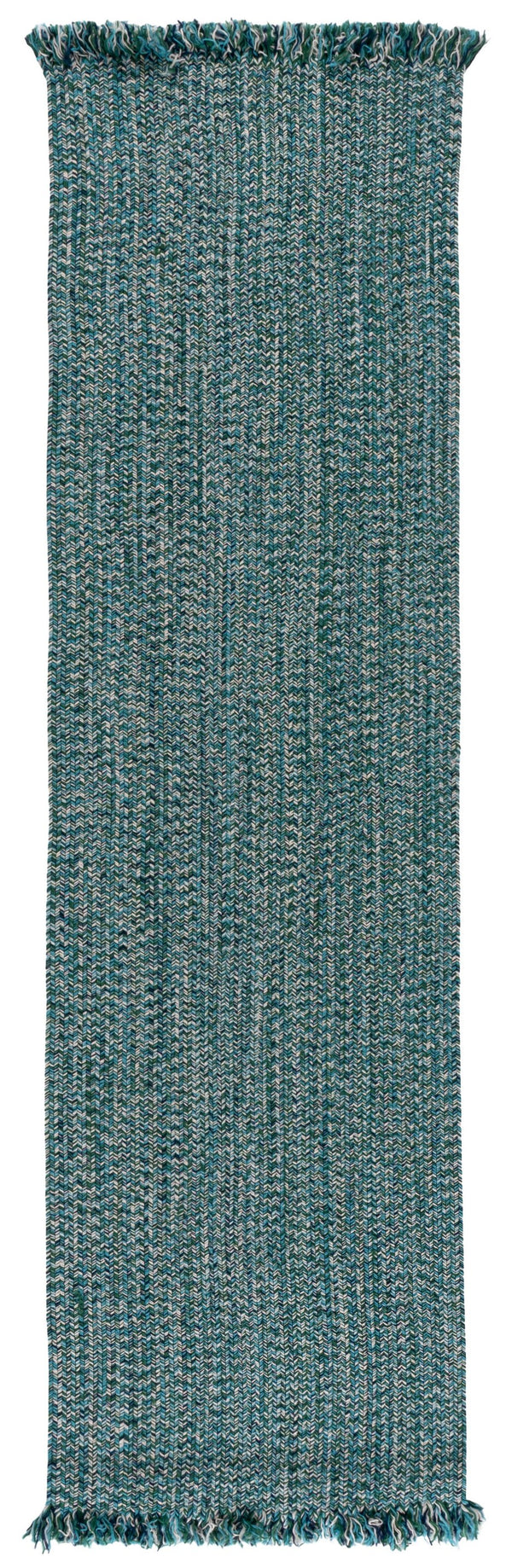 Safavieh Braided Turquoise Hand-Woven Indoor/Outdoor Rug — Low-Profile Polypropylene, Durable Washable Charm 4'-0" x 6'-0" BRA301K-4