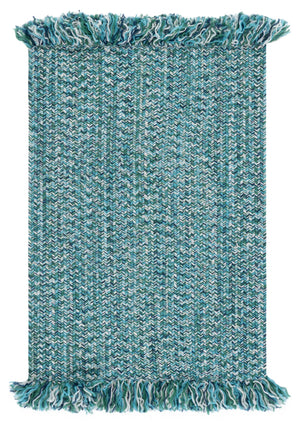 Safavieh Braided Coastal Turquoise Area Rug — Low-Profile Handwoven Polypropylene, Fade & Stain Resistant 5'-0" x 8'-0" BRA301K-5