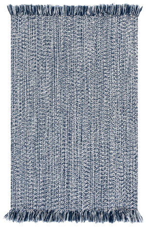 Safavieh Braided Navy Indoor/Outdoor Area Rug - Hand-Woven Braided Polypropylene, Low-Profile Washable Comfort And Coastal Charm 6'-0" x 9'-0" BRA301N-6