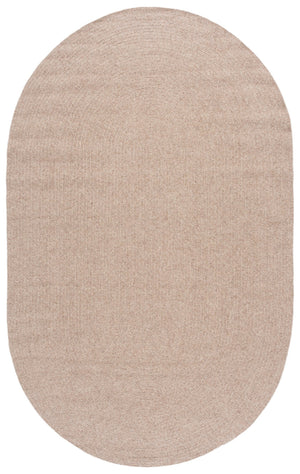 Safavieh Braided Handwoven Fine Wool Oval Rug In Rich Brown — 100% Wool Low-Profile Braided Texture, Cozy Durable Elegance 6'-0" x 8'-0" BRA500T-68OV