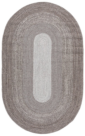 Safavieh Braided Handwoven Wool Oval Rug In Ivory And Brown — Low-Profile, Durable, Cozy Accent For Home Decor 5'-0" x 8'-0" BRA501A-5OV