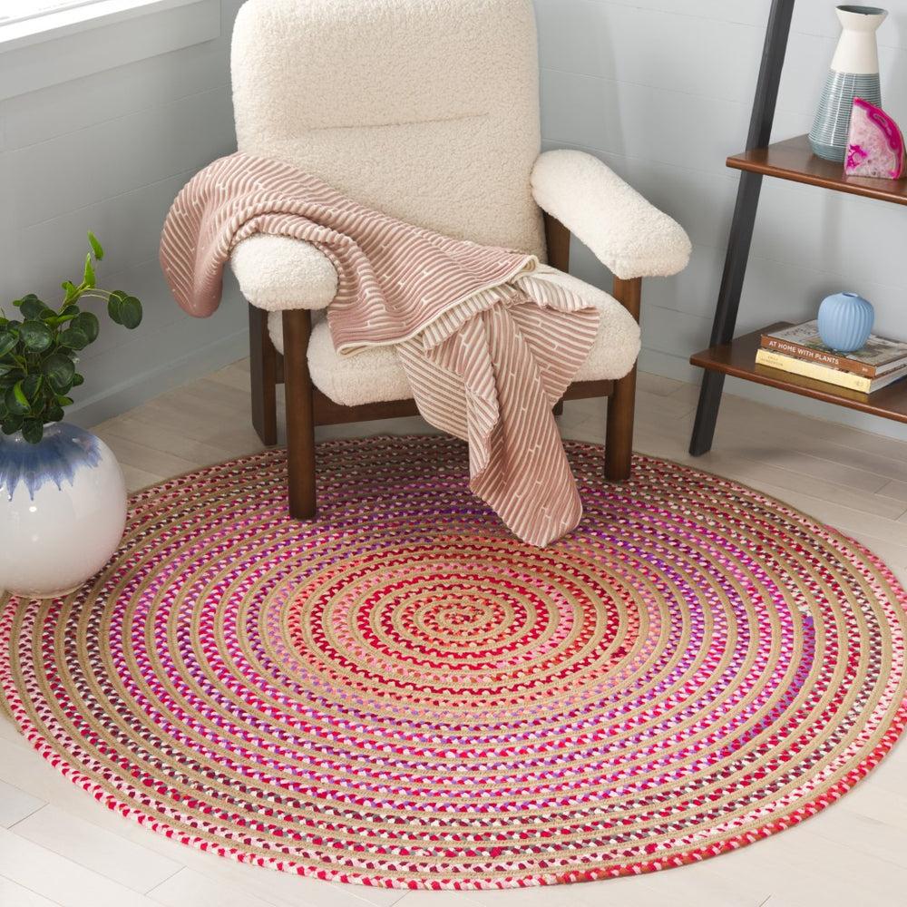 Safavieh Braided 861p Natural / Red Natural ,Red 50% Jute + 50% Polyesgter Bra861p-5r