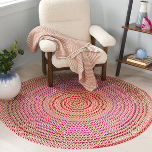 Safavieh Braided 861p Natural / Red Natural ,Red 50% Jute + 50% Polyesgter Bra861p-5r