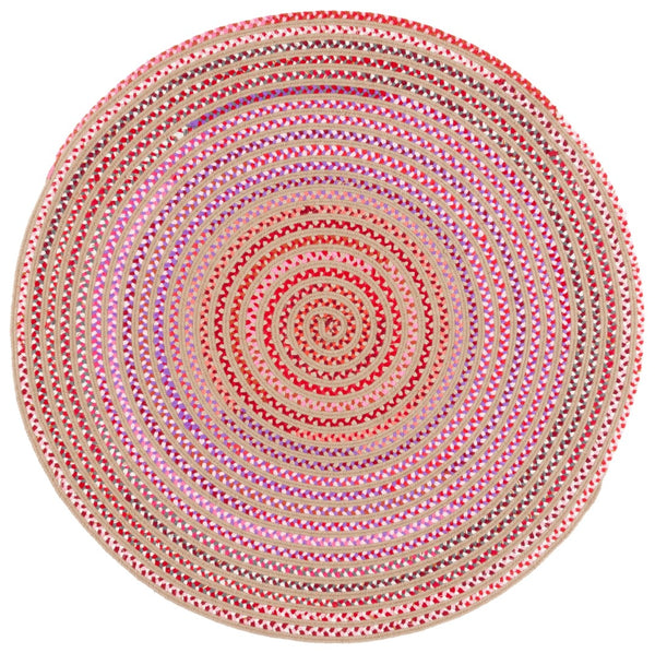 Safavieh Braided 861p Natural / Red Natural ,Red 50% Jute + 50% Polyesgter Bra861p-5r