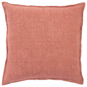 Jaipur Living Jaipur Living Blanche Heavy Linen Flange Pillow Cover for Farmhouse and Coastal Decor Red PLC102193