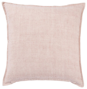 Jaipur Living Jaipur Living Blanche Heavy Linen Flange Pillow Cover for Farmhouse and Coastal Decor Light Pink PLC102194