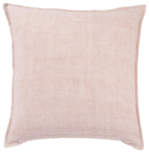 Jaipur Living Jaipur Living Blanche Heavy Linen Flange Pillow Cover for Farmhouse and Coastal Decor Light Pink PLC102194