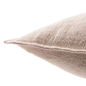 Jaipur Living Jaipur Living Blanche Linen Flange Throw Pillow Rustic Farmhouse Accent Square Light Pink Down PLW103281
