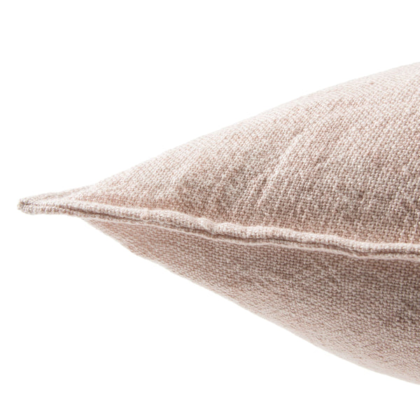Jaipur Living Jaipur Living Blanche Linen Flange Throw Pillow Rustic Farmhouse Accent Square Light Pink Down PLW103281
