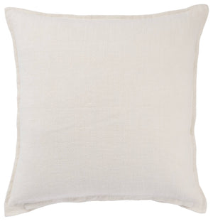 Jaipur Living Jaipur Living Blanche Linen Flange Throw Pillow Rustic Farmhouse Accent Square Ivory Down PLW103282