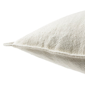 Jaipur Living Jaipur Living Blanche Heavy Linen Flange Pillow Cover for Farmhouse and Coastal Decor Ivory PLC102195