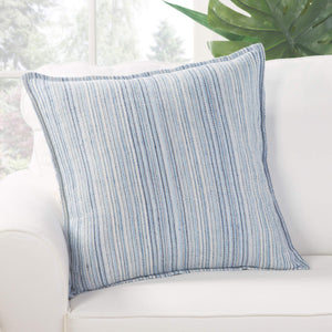 Jaipur Living Jaipur Living Taye Linen Stripe Flanged Throw Pillow for Coastal Farmhouse Sofas Down PLW103283