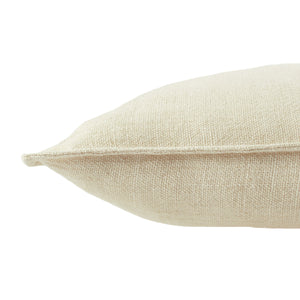 Jaipur Living Jaipur Living Linen Flange Throw Pillow Cream Square Down Insert Coastal Decor PLW103816