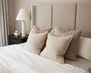 Jaipur Living Jaipur Living Blanche Linen Flange Throw Pillow Cream Square Down Fill Accent PLW103815