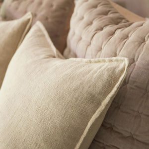 Jaipur Living Jaipur Living Linen Square Throw Pillow with Flange Border for Coastal Rustic Decor PLW103800