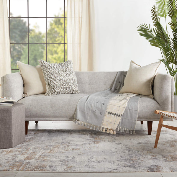 Jaipur Living Jaipur Living Blanche Linen Square Throw Pillow with Flange Border for Neutral Interiors PLW103799