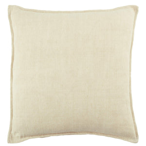 Jaipur Living Jaipur Living Blanche Linen Flange Pillow Cover Rustic Coastal Textural Accent Cream 20 inches PLC102497