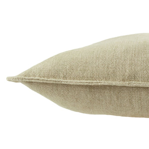 Jaipur Living Jaipur Living Linen Throw Pillow with Flange Border Neutral Beige Coastal Accent PLW103802