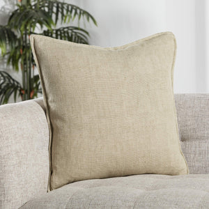 Jaipur Living Jaipur Living Blanche Linen Throw Pillow with Flange Border and Plush Down Fill PLW103817