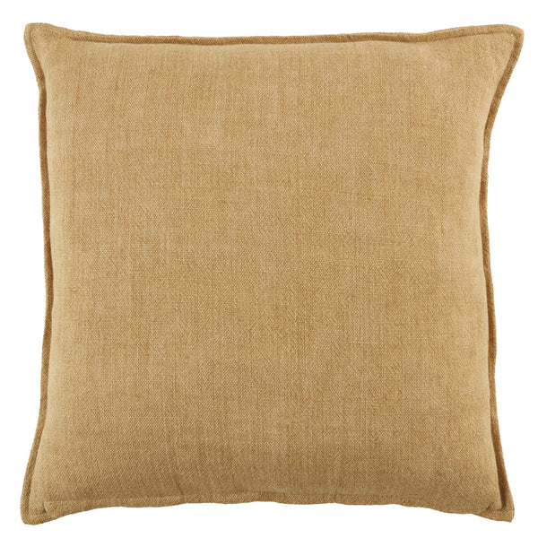 Jaipur Living Jaipur Living Blanche Linen Flange Pillow Cover Rustic Coastal Textural Accent Tan 22 inches PLC102504