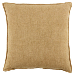 Jaipur Living Jaipur Living Linen Flange Throw Pillow Neutral Tan Poly Fill Artisan Square PLW103806