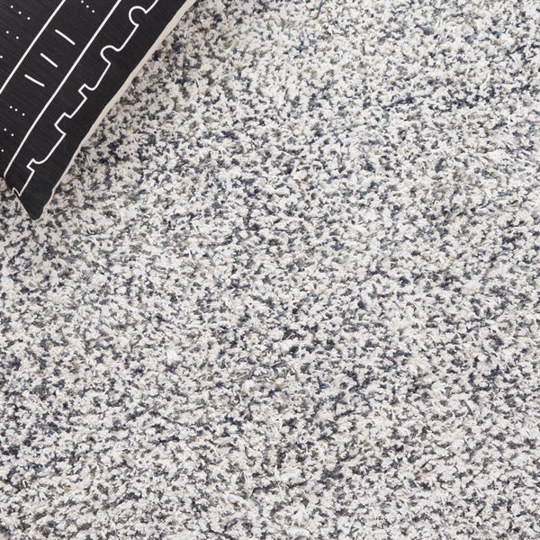 Safavieh Berber 101 BRB101 Hand Woven Shag Rug Ivory / Dark Grey BRB101H-6SQ