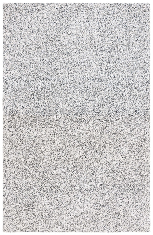 Safavieh Berber 101 BRB101 Hand Woven Shag Rug Ivory / Dark Grey BRB101H-6SQ