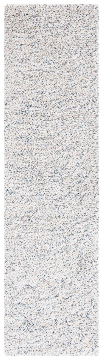 Safavieh Berber 101 BRB101 Hand Woven Shag Rug Ivory / Blue BRB101M-6SQ