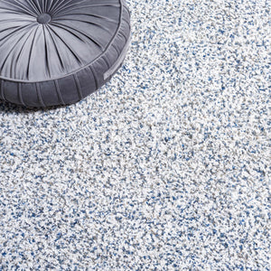 Safavieh Berber 101 BRB101 Hand Woven Shag Rug Ivory / Blue BRB101M-6SQ