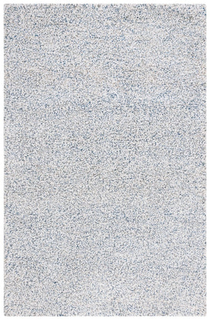 Safavieh Berber 101 BRB101 Hand Woven Shag Rug Ivory / Blue BRB101M-6SQ