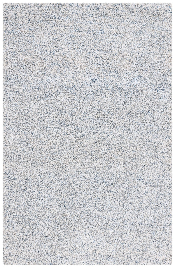 Safavieh Berber 101 BRB101 Hand Woven Shag Rug Ivory / Blue BRB101M-6SQ