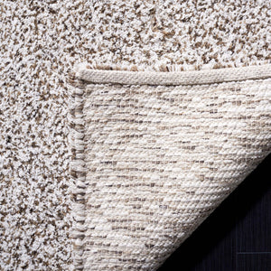 Safavieh Berber 101 BRB101 Hand Woven Shag Rug Ivory / Brown BRB101T-6SQ