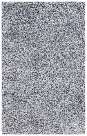 Safavieh Berber 101 BRB101 Hand Woven Shag Rug Ivory / Black BRB101Z-6SQ